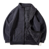 Men's Double-faced Velvet Jacket, Thickened Warm Winter Coat, Loose Casual Stand Collar