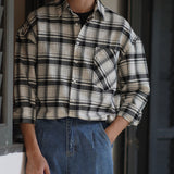 Men's Pure Cotton Casual Plaid Jacket
