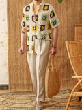 Knitted Cuban Collar Beach Casual Loose Cardigan