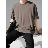 Loose and Versatile Round Neck Solid Color T-shirt