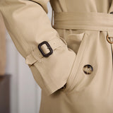 Casual Lapel Double-breasted Trench Coat