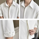 Drapey Casual Ice-Silk Short-Sleeve Shirt