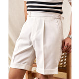 Italian Linen Non-iron Straight Breathable Casual Shorts