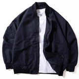 Men's Loose Casual Vintage Jacket, Retro Streetwear Coat, Lightweight Fall Outerwear