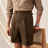 Italian Linen Non-iron Straight Breathable Casual Shorts