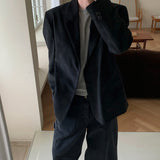 Casual Loose Fit Single-breasted Suit Jacket