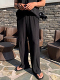 Straight Loose Drape Wide-leg Ice Silk Pants