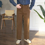 Men's Vintage Jeans Straight Leg Washed Cotton Casual Pants