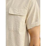Men's Striped Short-sleeved Shirt