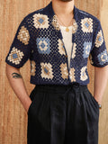 Knitted Cuban Collar Beach Casual Loose Cardigan