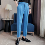 Men's Iron Free Premium  Classic Fit Flat Front Expandable Waist Casual Pant