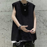Casual Solid Color Sleeveless Tank T-Shirt