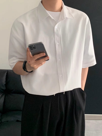 Summer Loose Business Casual Lapel T-shirt