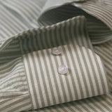 Men's Casual Windsor Collar Long Sleeve Striped Shirt
