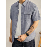 Men's Striped Short-sleeved Shirt
