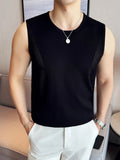 Ice Silk Hollow Knit Sleeveless Vest