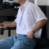 Retro Linen Short-Sleeve Shirt
