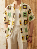 Knitted Cuban Collar Beach Casual Loose Cardigan