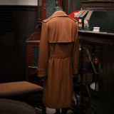 Double Breasted Business Casual Raglan Sleeve Coat