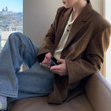 Casual Loose Fit Single-breasted Suit Jacket