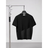 Jacquard Knitted Cool Silk Striped T-Shirt