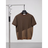 Jacquard Knitted Cool Silk Striped T-Shirt