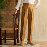 Cotton And Linen Breathable Thin High Waist Straight Pants