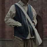 Washed Denim Vest