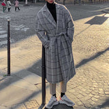 Vintage Plaid Belt Length Coat