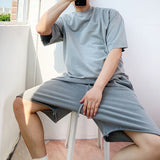 Men's Two Piece Vintage T-Shirt and Short Sleeve Shorts Sports Set