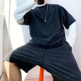 Men's Two Piece Vintage T-Shirt and Short Sleeve Shorts Sports Set