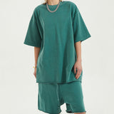 Men's Two Piece Vintage T-Shirt and Short Sleeve Shorts Sports Set