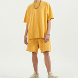 Men's Two Piece Vintage T-Shirt and Short Sleeve Shorts Sports Set