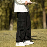 Japanese Casual Sports Corduroy Wide Leg Cargo Pants