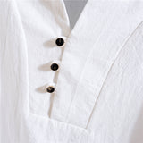 Men's Summer Cotton and Linen Suit Short-sleeved T-shirt and Trousers