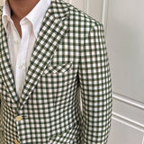 Men's British Green Check Blazer