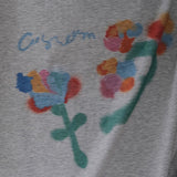 Floral Loose Crew Neck Cotton Short Sleeve T-Shirt