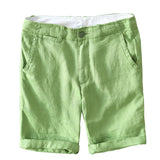 Men Summer Business Casual Loose Wide Leg Linen Blended Shorts