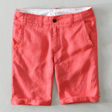 Men Summer Business Casual Loose Wide Leg Linen Blended Shorts