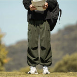 Japanese Casual Sports Corduroy Wide Leg Cargo Pants