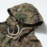 Men American Solid Color Long-Sleeved Hoodie