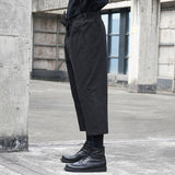 Men's Diablo Casual Black Nine-point Straight Leg Pants