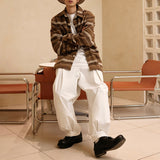 Vintage Stripe Contrast Shirt Long Sleeve Shirt