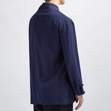 Men's Vintage Solid Color Cotton Linen Fake Two Piece Top