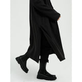 Retro Solid Trench Coat