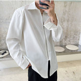 Men's Casual Loose Lapel Zipper Shirt