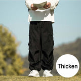 Japanese Casual Sports Corduroy Wide Leg Cargo Pants