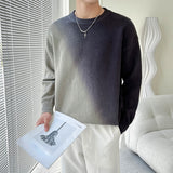 Men's Casual Gradient Crew Neck Knit Sweatershirt