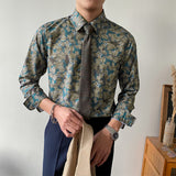 Men's Retro Casual Slim Pattern Shirt