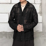 Vintage Loose Cutout Cuban Collar Shirt